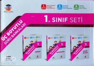 1. Sınıf Tüm Dersler Üç Boyutlu Soru Bankası Seti 3 Kitap