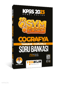 2023 KPSS Genel Kültür Ösym Ne Sorar Coğrafya Tamamı Çözümlü Soru Bankası