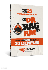 2023 Tüm Adaylar İçin Paragraf Tamamı Video Çözümlü 20 Deneme