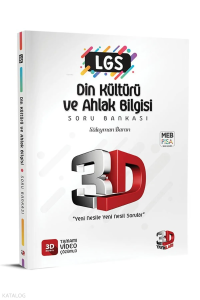 3D Yayınları 8. Sınıf LGS Din Kültürü Soru Bankası