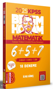 Benim Hocam Yayınları 2024 KPSS Matematik Tamamı Çözümlü 6+5+7 Deneme