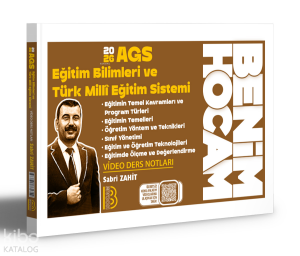 Benim Hocam Yayınları 2026 AGS Eğitim Bilimleri ve Türk Milli Eğitim Sistemi Video Ders Notları