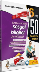 Çanta Yayınları 6. Sınıf Sosyal Bilgiler 50 Deneme Sınavı