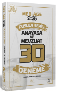 CBA Yayınları 2025 MEB-AGS Anayasa ve Mevzuat 30 Deneme Çözümlü Pusula Serisi
