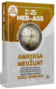 CBA Yayınları 2025 MEB-AGS Anayasa ve Mevzuat Soru Bankası Çözümlü Pusula Serisi
