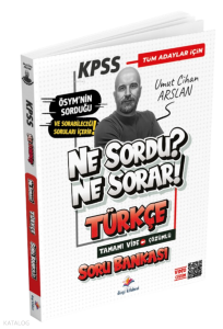 Dizgi Kitap 2026 KPSS Tüm Adaylar İçin Türkçe Ne Sordu Ne Sorar Tamamı Video Çözümlü Soru Bankası