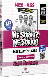 Dizgi Kitap 2026 MEB AGS Mevzuat Bilgisi Ne Sordu Ne Sorar Tamamı Video Çözümlü Soru Bankası