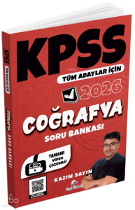 Dizgi Kitap 2026 Tüm Adaylar İçin KPSS Coğrafya Tamamı Video Çözümlü Soru Bankası