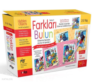 Farkları Bulun (Seviye 2) /Gizlenmiş Nesneleri Ara-Bul-İşaretle / 2-5 Yaş