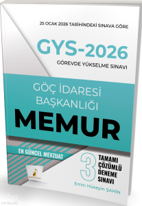 GYS 2026 Görevde Yükselme Sınavı Göç İdaresi Başkanlığı Memur;Tamamı Çözümlü 3 Deneme Sınavı