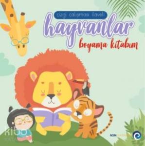 Hayvanlar - Boyama Kitabı; Çizgi Çalışması İlaveli