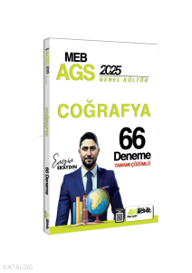 HocaWebde Yayınları 2025 MEB AGS Türkiye  Coğrafyası Tamamı Çözümlü 66 Deneme Sınavı