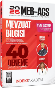 İndeks Akademi 2026 MEB-AGS Mevzuat Bilgisi 40 Deneme Çözümlü