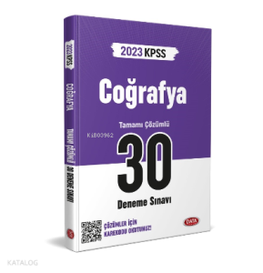 KPSS Coğrafya 30 Deneme Sınavı Karekod Çözümlü