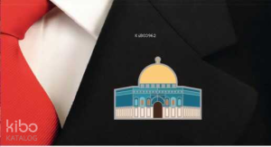 Kubbetüs Sahra İslami Pin Bros Metal Yaka Rozeti