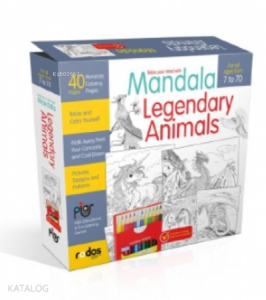 Mandala, Legandary Animals - For All Ages From 7 To 70 - A12-piece-colored Pencil Set is Included