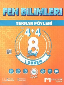 Mozaik Yayınları 8. Sınıf Fen Bilimleri 4 + 4 Tekrar Föyü Özel Baskı