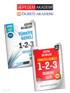 Öğreti Akademi 2024 KPSS Eğitim Bilimleri Tamamı Çözümlü Türkiye Geneli 1-2-3 (3'lü Deneme Seti)