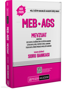 Pegem Akademi 2026 MEB-AGS Soru Bankası Tamamı Çözümlü Mevzuat