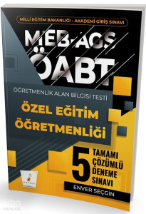 Pelikan MEB-AGS ÖABT Özel Eğitim Öğretmenliği Tamamı Çözümlü 5 Deneme Sınavı