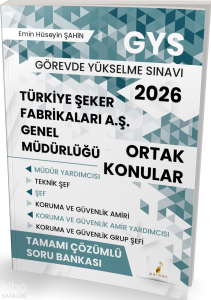 Pelikan Yayınevi 2026 GYS Türkiye Şeker Fabrikaları A.Ş Genel Müdürlüğü Ortak Konular Tamamı Çözümlü Soru Bankası