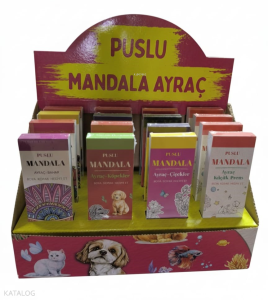 Puslu Mandala Ayraç - Yetişkin Set;Boya - Kopar - Hediye Et