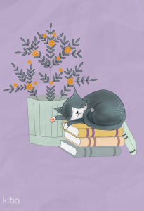 Uyuyan Kedi Özel Tasarımlı Defter (Çizgili)