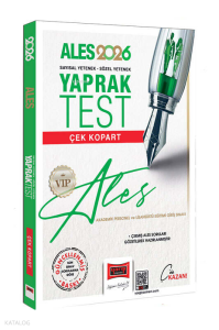 Yargı Yayınları 2026 ALES VIP Sayısal-Sözel Yetenek Çek Kopart Yaprak Test