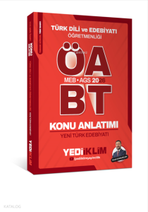 Yediiklim 2026 MEB AGS ÖABT Türk Dili ve Edebiyatı Öğretmenliği Yeni Türk Edebiyatı Konu Anlatımı