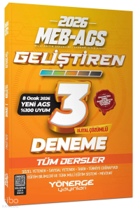 Yönerge 2026 MEB-AGS Tüm Dersler Geliştiren 3 Deneme Çözümlü