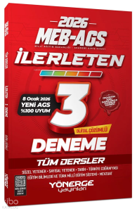 Yönerge 2026 MEB-AGS Tüm Dersler İlerleten 3 Deneme Çözümlü