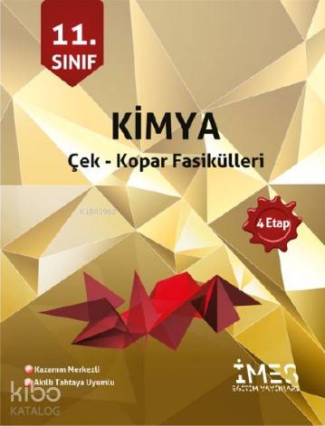11. Sınıf Kimya 4 Etap Soru Bankası  - Çek kopar Fasikülleri