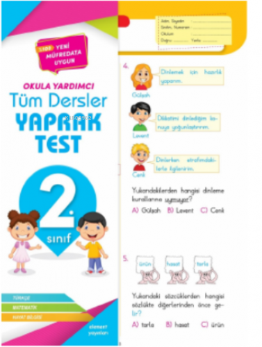 2 Sınıf Tüm Dersler Yaprak Test