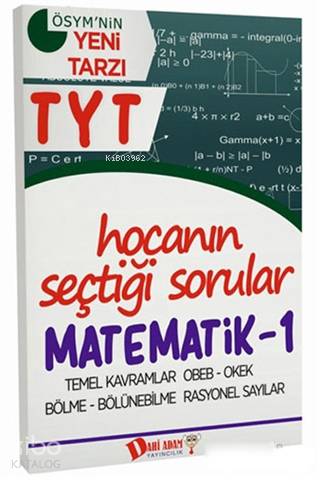 2018 TYT Hocanın Seçtiği Sorular Matematik 1 Soru Bankası