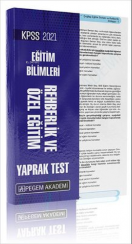2021 KPSS Eğitim Bilimleri Rehberlik ve Özel Eğitim Yaprak Test Kolekt