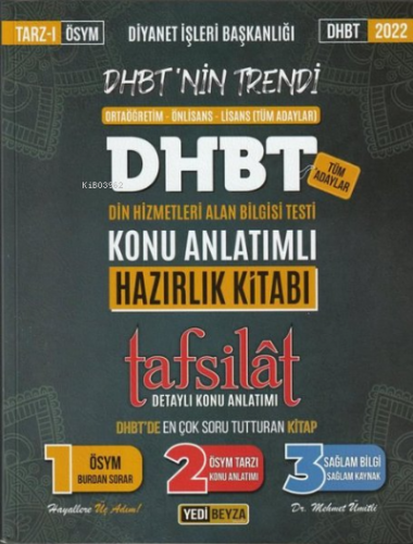 2022 DHBT Tafsilat Konu Anlatımlı Hazırlık Kitabı Mehmet Ümütli