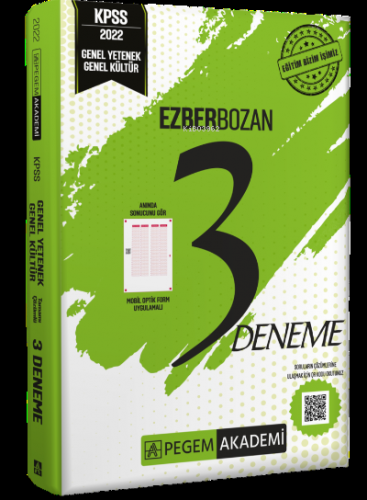 2022 KPSS Genel Kültür Genel Yetenek Ezberbozan 3 Deneme