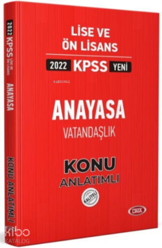 2022 KPSS Lise ve Ön Lisans Anayasa Vatandaşlık Konu Anlatımlı