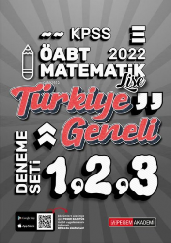 2022 KPSS ÖABT Lise Matematik Türkiye Geneli 1-2-3 3'lü Deneme Kolekti