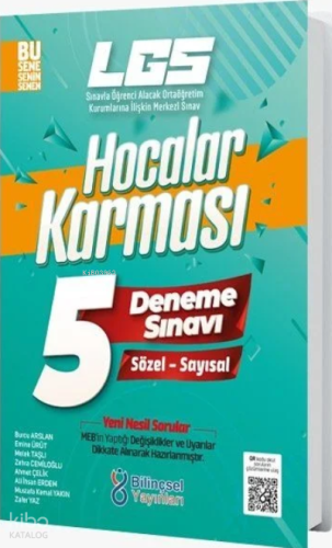 2022 LGS Hocalar Karması 5 Deneme Sınavı Bilinçsel Yayınları