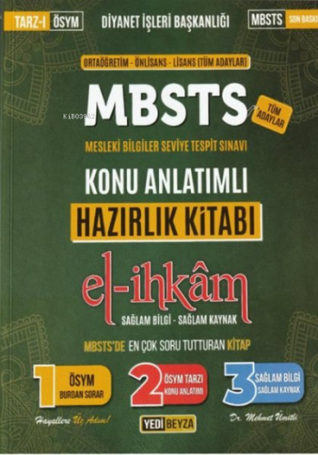 2022 MBSTS El-İhkam Konu Anlatımlı Hazırlık Kitabı Mehmet Ümütli