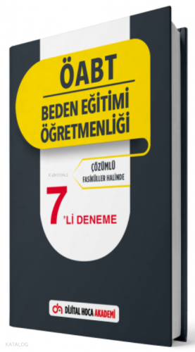 2022 ÖABT Beden Eğitimi Öğretmenliği Çözümlü 7li Deneme Dijital Hoca Akademi