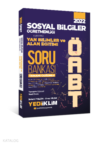 2022 ÖABT Sosyal Bilgiler Öğretmenliği Yan Bilimler ve Alan Eğitimi Tamamı Çözümlü Soru Bankası