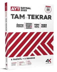 2023 4K Ayt Sayısal Tam Tekrar