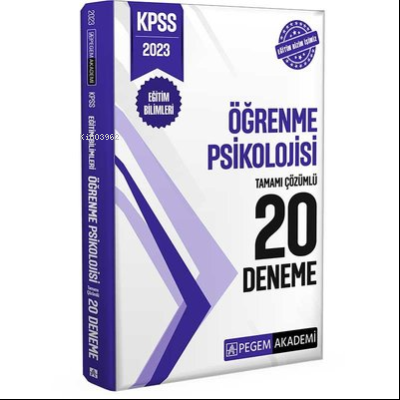 2023 KPSS Eğitim Bilimleri Öğrenme Psikolojisi 20 Deneme