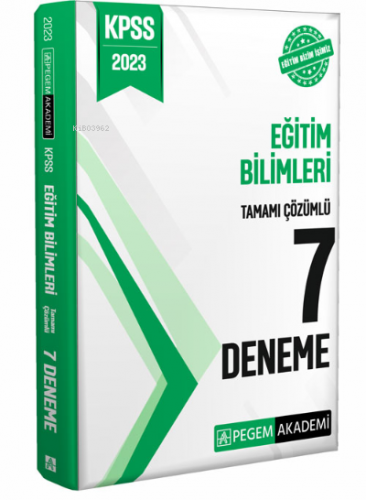 2023 KPSS Eğitim Bilimleri Tamamı Çözümlü 7 Deneme