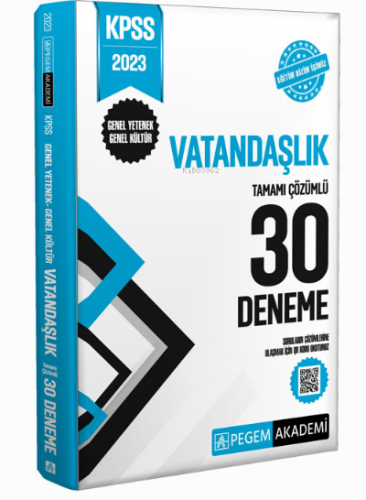 2023 KPSS Genel Kültür Genel Yetenek Vatandaşlık 30 Deneme