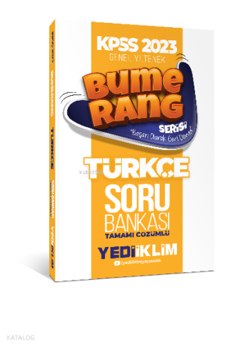 2023 KPSS Genel Yetenek Bumerang Türkçe Tamamı Çözümlü Soru Bankası