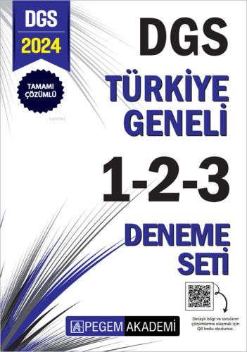 2024 Dgs Tamamı Çözümlü Türkiye Geneli 1-2-3 (3'lü Deneme Seti) Kolekt