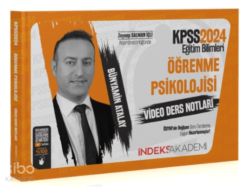 2024 KPSS Eğitim Bilimleri Öğrenme Psikolojisi Video Ders Notları - Bünyamin Atalay İndeks Akademi Yayıncılık